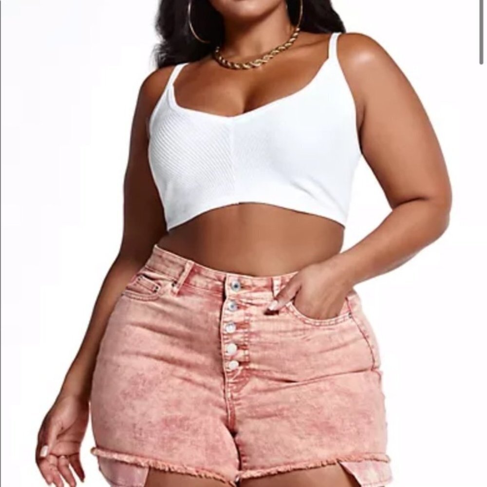#91B NWT Fashion to Figure HR Button Fly Shorts